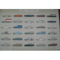 Poster As time goes by - Volvo 200 serie 70 x 100 cm. 