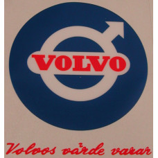 Sticker Volvo's värde varar + Volvo logo
