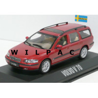 Volvo V70 2000 rood metallic + roofrail Minichamps 1:43